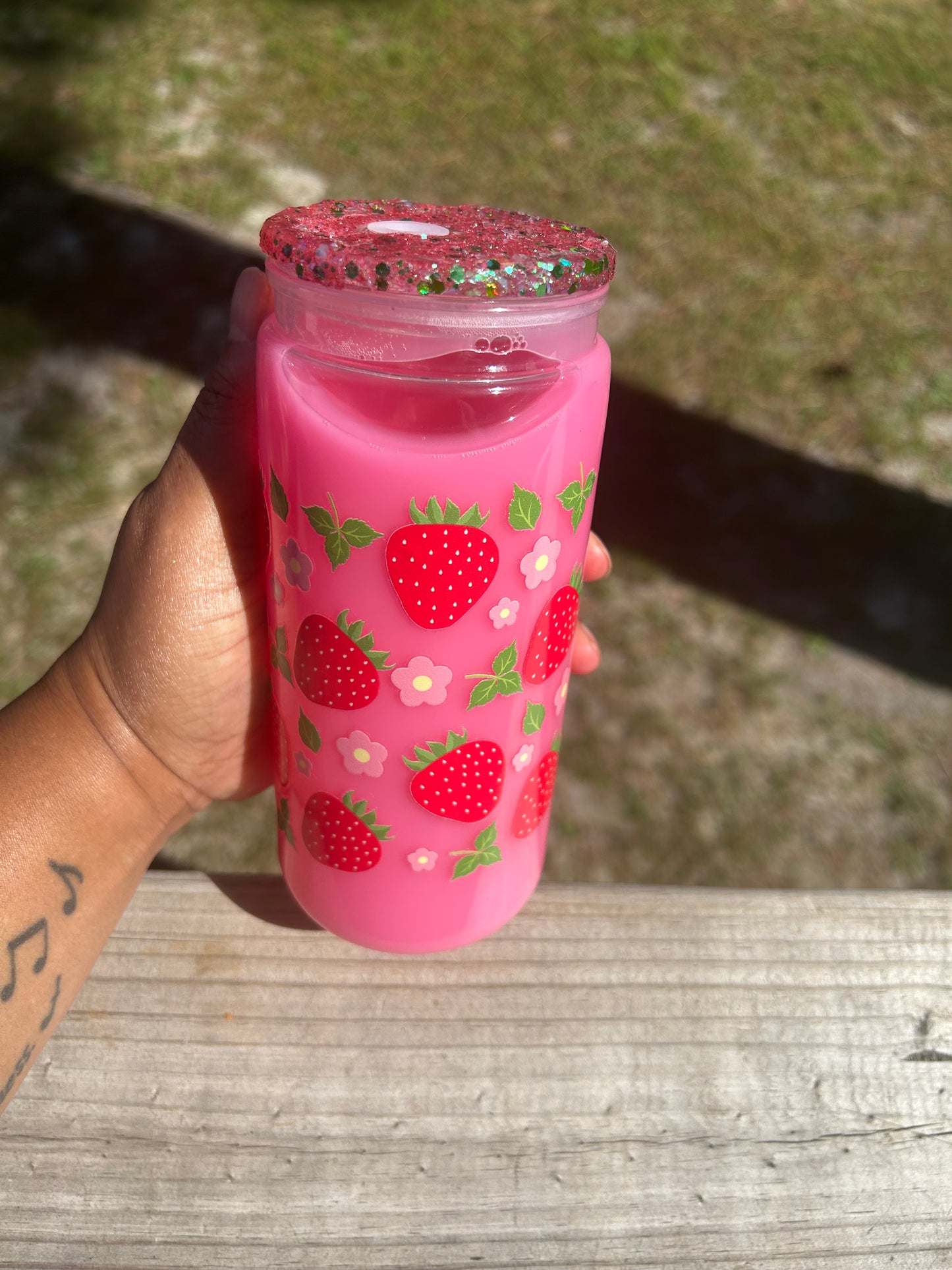 Custom Strawberry Tumbler