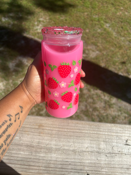 Custom Strawberry Tumbler