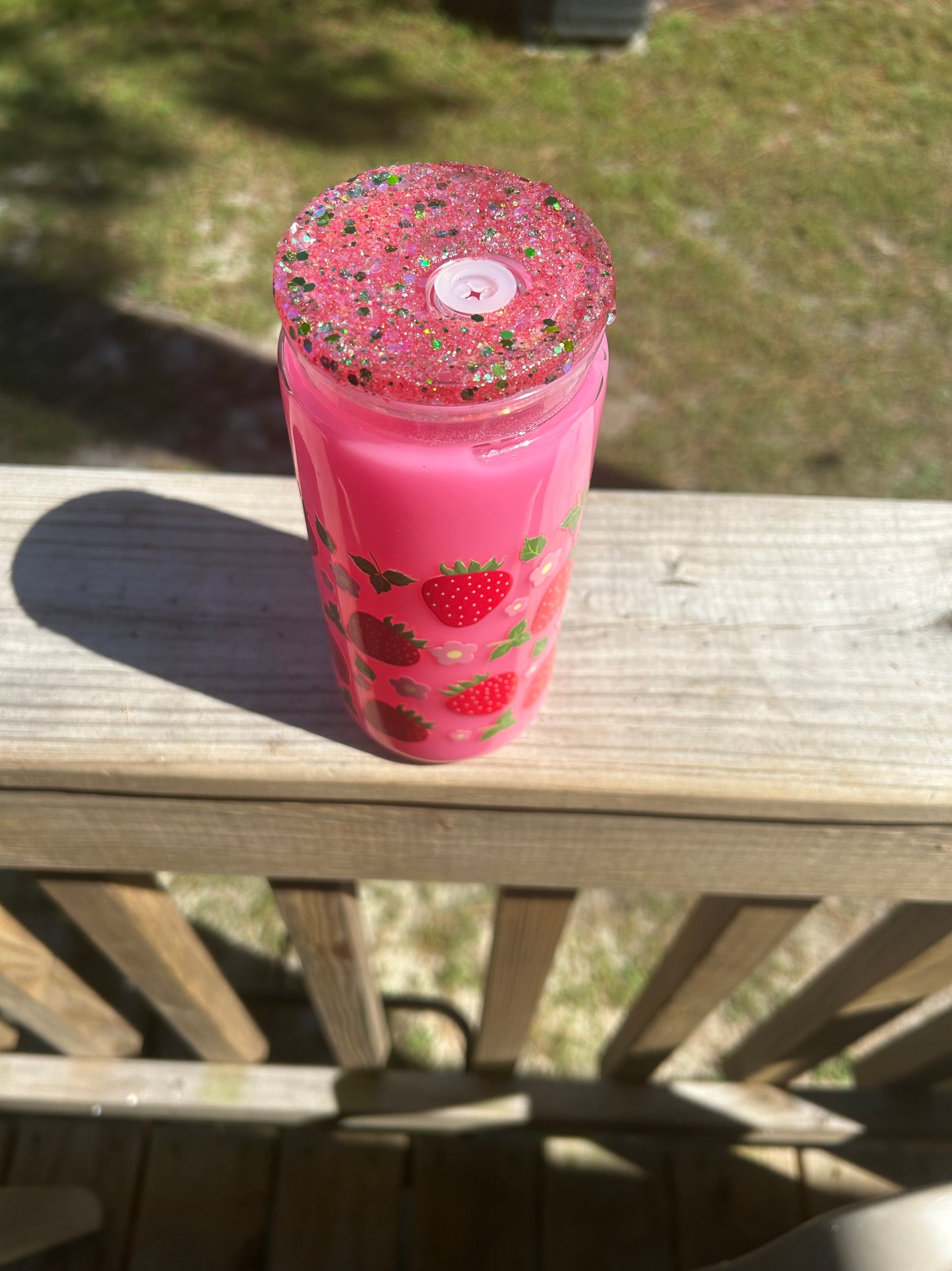 Custom Strawberry Tumbler